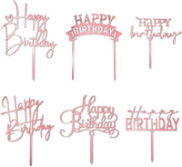 Gold Birthday Cake Topper - Rose Gold
