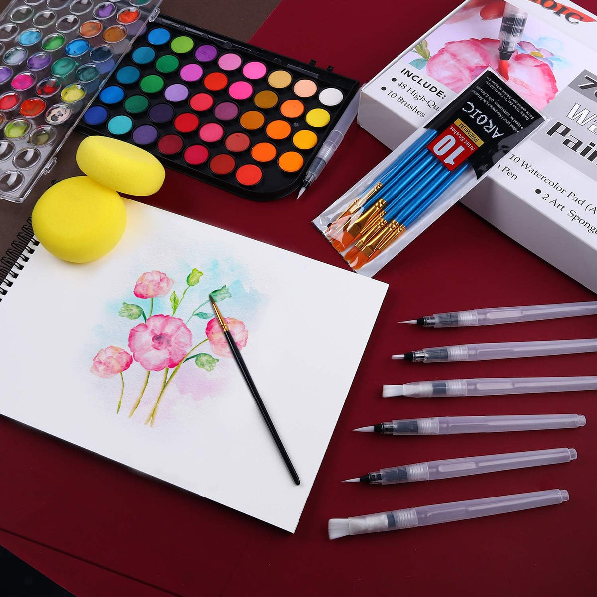 AROIC Watercolor Paint Set - 48 Watercolors - image 2