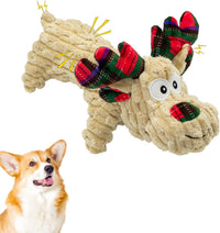 Squeaky Monkey Dog Toy for Large Dogs – Essentials for Dogs - Christmas Deer Wide Velvet