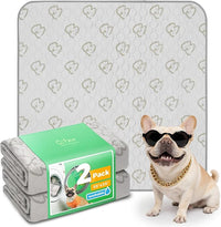 FXW Washable Pee Pads for Dogs, Puppy Pads with Super Absorbent, Specifically Designed for Potty Training, 35" Square, Khaki, 2 Packs