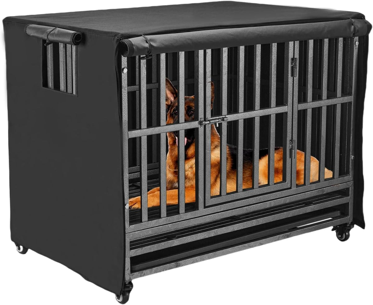 48 inch Heavy Duty Dog Crate Covers Durable 600D Polyester – Essentials for Dogs - Fit 38 inch Crate(38.19L x 26.38W x 28.35H inch)