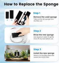 hygger Aquarium Double Sponge Filter: Upgraded Sponge Filter - Sponge M - image 3