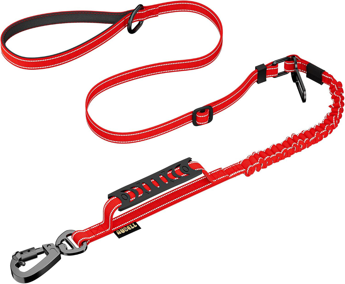 AUBELL Tactical Dog Leash Heavy Duty - Red