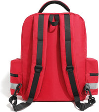Red Medicine Backpack for School Empty First Aid Bag for Trauma Medication Safety Backpack Travel Paramedic Bag EMS EMT for Nurse Responder(bag only)
