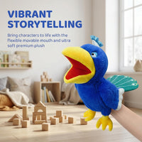 Marine Animals Hand Puppets for Kids, Toddler Includes Sharks - Peacock / Birds - image 3