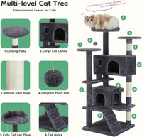 DUMOS 50 Inch Cat Tree Tower with Scratching Posts, Indoor Use – Essentials for Cats - image 3