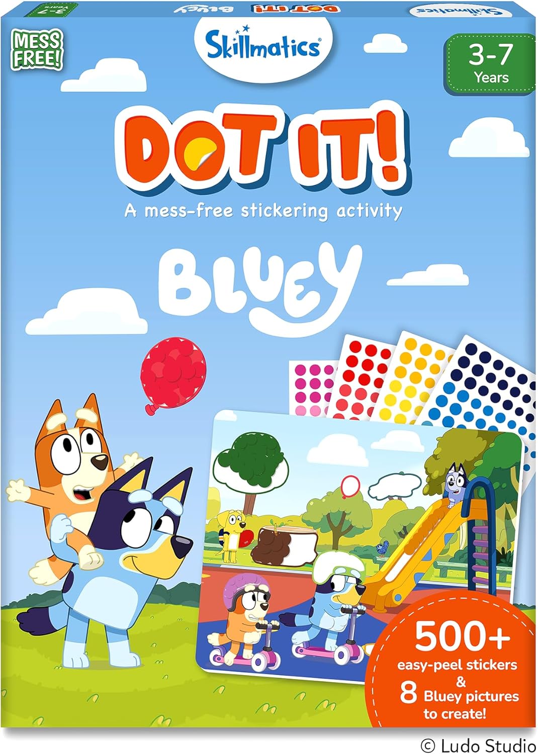 Skillmatics Dot It Sticker Art, Unicorns & Princesses Sparkle - 1. Bluey