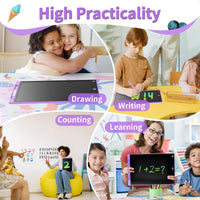 [2 Pack] Genialba LCD Writing Tablet 10-Inch Colorful Doodle Board - Purple & Pink / 8.5 Inch / 2 - image 3