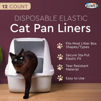 Alfapet large cat litter box liners, 12 count, with Sta-Put elastic fit - view 2