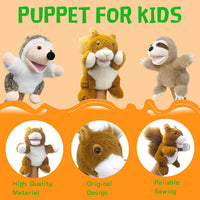okegztoa 10 inch brown bear hand puppet with movable mouth and arms - view 11