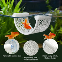 Betta Fish Hammock, White Floating Resting Leaf with Suction Cup - White - image 3