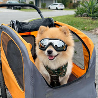 Medium Clear Dog Goggles Eye Protection - Cool Black / Small - image 2