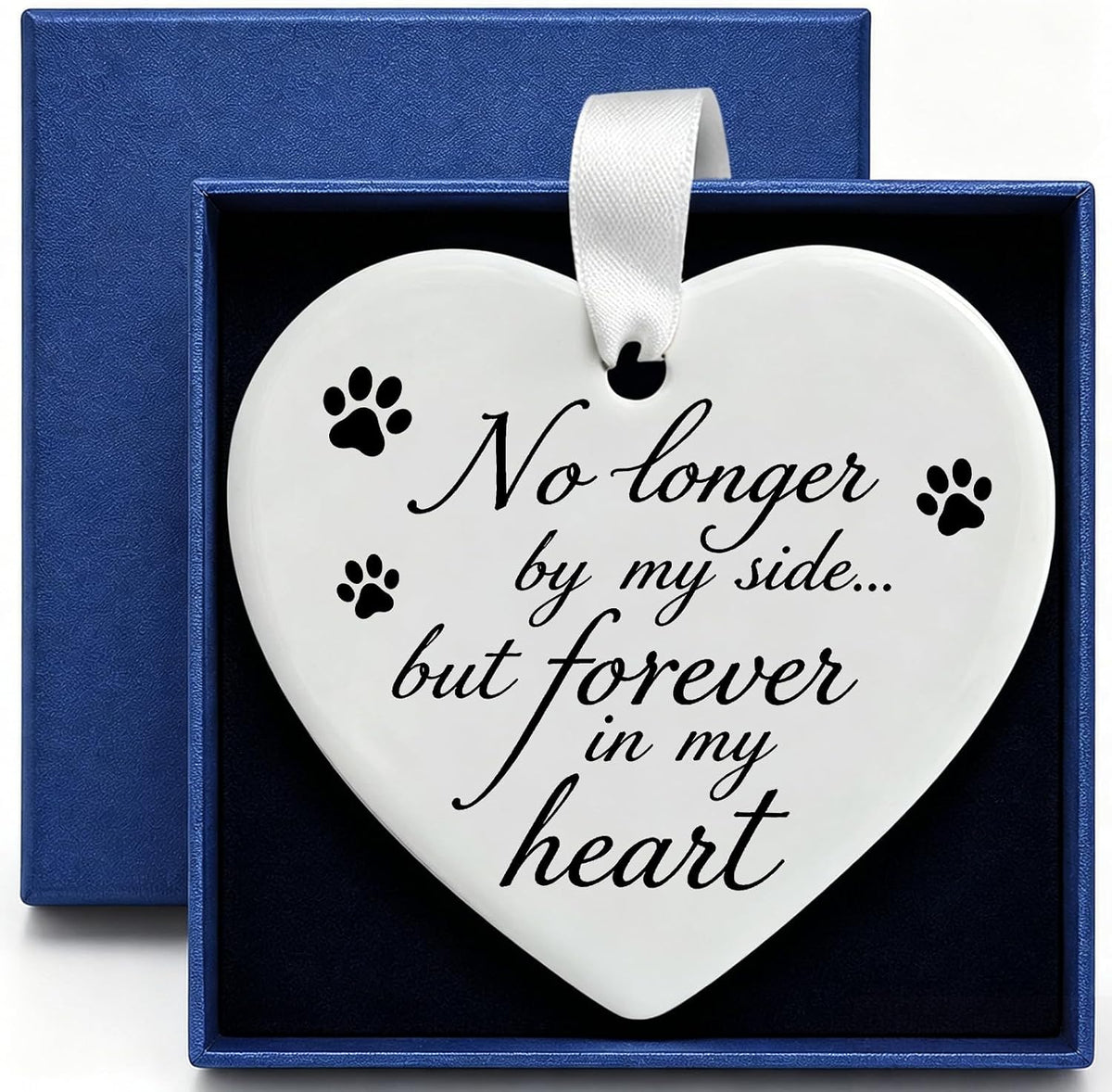 OFlyDesigns Pet Memorial Ceramic Heart Keepsake - No Longer