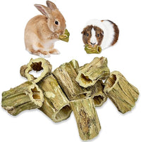 Fhiny Rabbit Chew Toys, 8 PCS 2" Natural Papaya Wood Chew Sticks Guinea Pig Treats for Dental Care Bunny Treats for Rabbits Small Pet Molar Snacks for Bunny Guinea Pig Chinchilla Hamster Gerbil