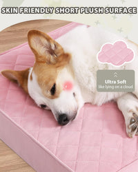 Orthopedic XL Dog Beds Large Sized with Washable Cover, 41x27 - 35.0"L x 22.0"W x 3.0"Th / Pink - image 3