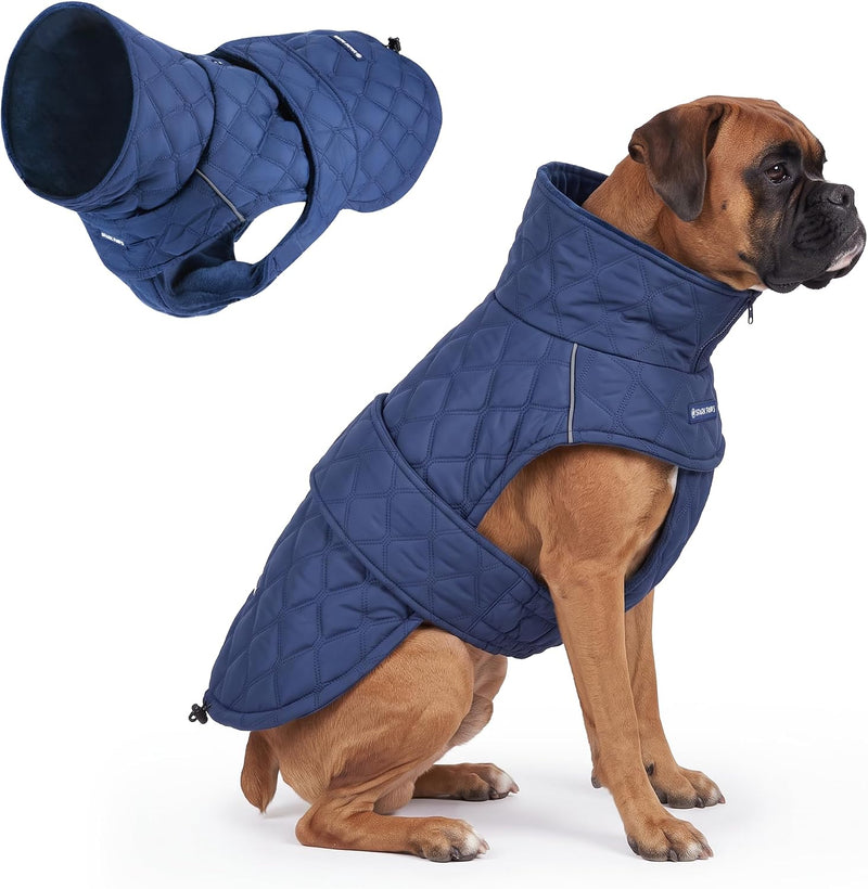 Spark Paws Quilted Dog Winter Coat - Blue / 3XL