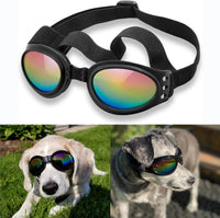 QUMY Dog Sunglasses Dog Goggles for Medium Large Breed Dogs Eye - Black