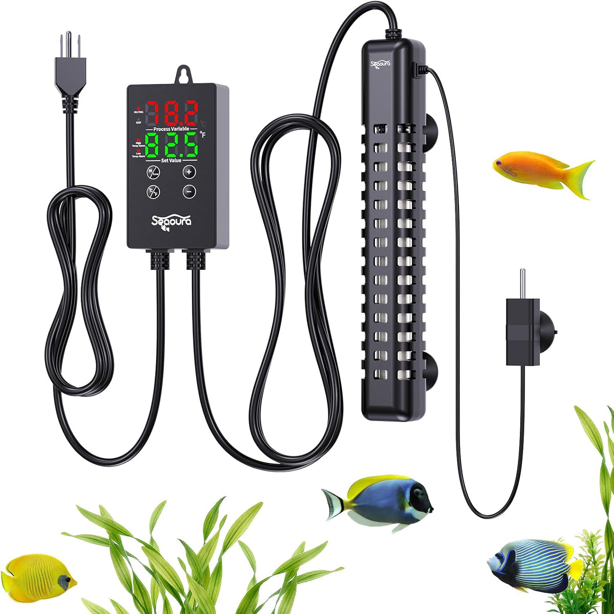 SEAOURA 500W Aquarium Heater for Fish Turtle 70-80 Gal Thermostat - 15-25 Gallon Tank - image 4