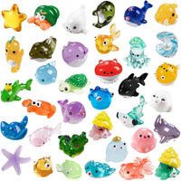 DIYDEC 60PCS Luminous Mini Resin Animals 60 Styles Miniatures Glow - 36pcs Mini Ocean - image 3