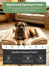 Spotted Play Orthopedic Dog Bed with Sides - Brown / 53.0"L x 42.0"W x 8.0"Th - image 4