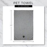 Bone Dry Pet Grooming Towel Collection Absorbent Microfiber X-Large - Embroidered Rose / 41x23.5" - image 3