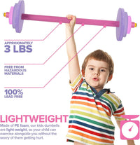 Modern Innovations Kids Weight Set Toy Dumbbells - Barbell / Pink/Purple - image 3