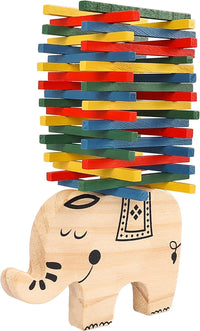 GOTHINK Tumble Tower Game for Kids and Adults - Elephant Stack Up