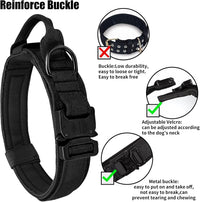 Tactical Dog Collar - Dog Collar with Control Handle for Medium Large Dogs – Essentials for Dogs - Black / M - image 3