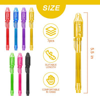 Invisible Ink Pen,14Pcs Spy Pen,Invisible Disappearing Ink Pen with uv Light Fun Activity - 14 - image 2