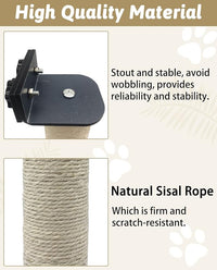 VCEPJH 2 Pcs Cat Scratching Post for Crate Cage Mounted Cat Scratcher Natural Sisal Scratch for Scratching and Climbing Furniture 15x2.7inches (White)