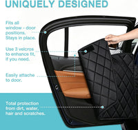 Dog Car Seat Cover for Back Seat with Safety Belt Universal Fit – Essentials for Dogs - Hard Bottom Black / Truck - image 4