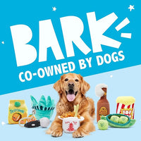 BARK Drool Ranch Chips Holiday Plush Dog Toy | Squeaky Fun for Medium Dogs