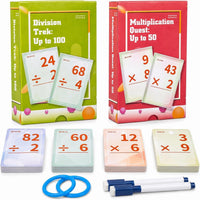 Alened addition and subtraction flash cards with rings and dry-erase markers - view 5