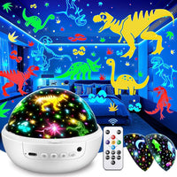 Staryou Dinosaur Toys, Remote+ 3Films+ 93Effects Dinosaur Toys for Kids 3-5 – Fun for Kids & Family - White