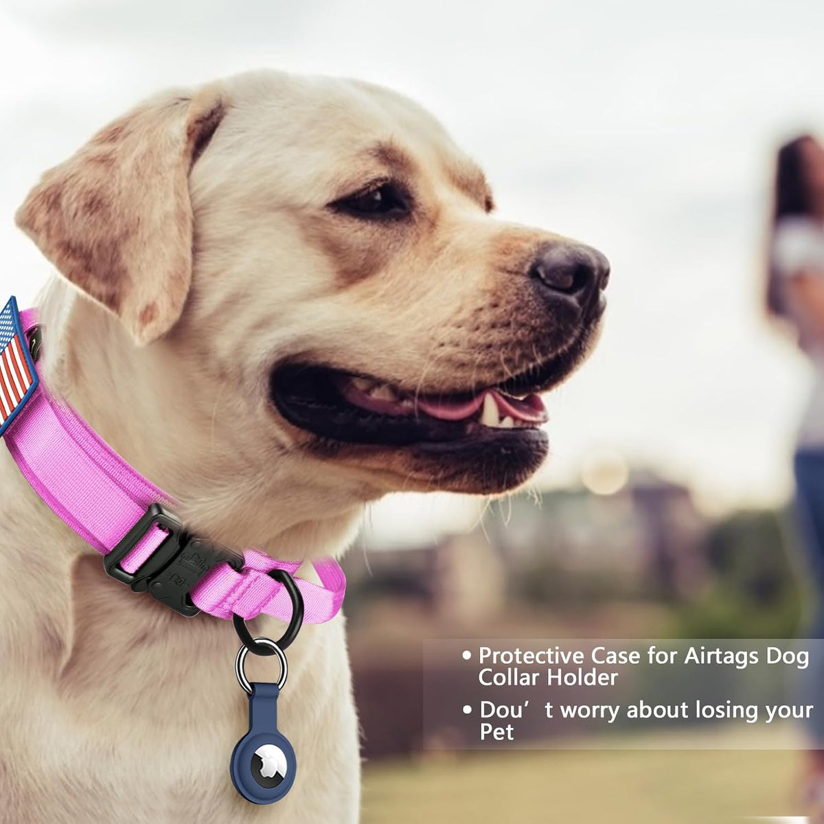 DAGANXI Tactical Dog Collar - Pink / M - image 2