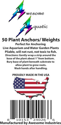 Awesome Aquatic Aquarium Plant Weights, Lead Ribbon Fish Anchors - 50 Pack Strips - image 3