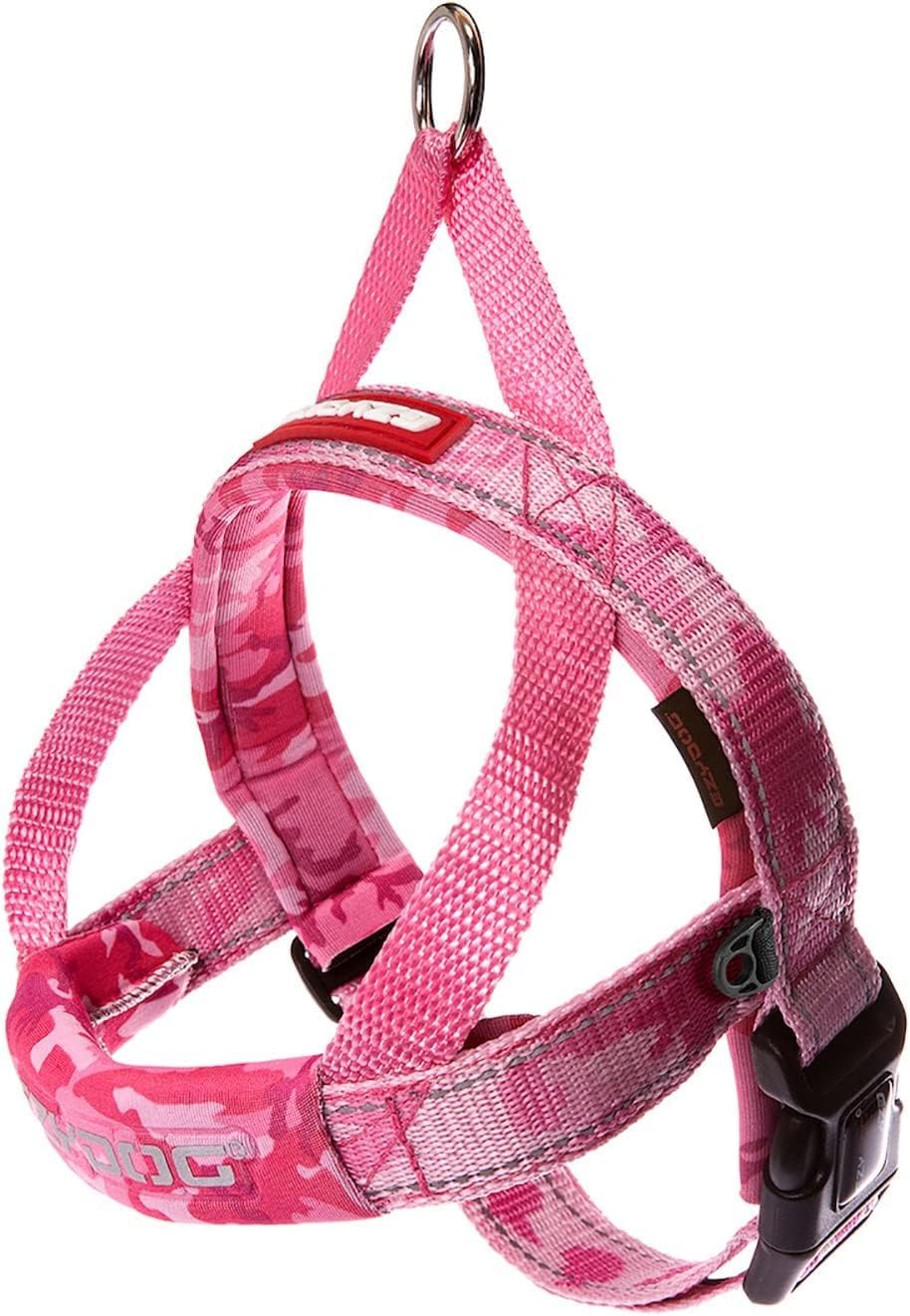 EzyDog Quick Fit Dog Harness, Soft Neoprene Padding - Medium / Pink Camo