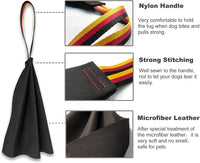 Dewonch Leather Bite Rag for Dog Training - Tug Rag - image 4