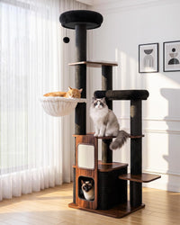 Wood Cat Tree for Indoor Cats