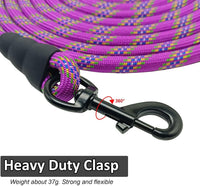 MayPaw Rope Dog Leash, Thick Leash for Medium Large Dogs - purple / 1/2" * 20' - image 3