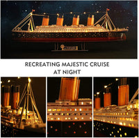CubicFun Titanic 3D Model Ship Puzzle with LED Lights - Realistic - image 3