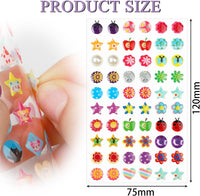 AUGSUN 240 Pcs Halloween Stick on Earrings for Little Girls – Fun for Kids & Family - Style B - image 2
