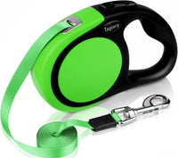 Taglory Retractable Dog Leash, One-Handed Brake, Up to 44 lbs - Green / Large