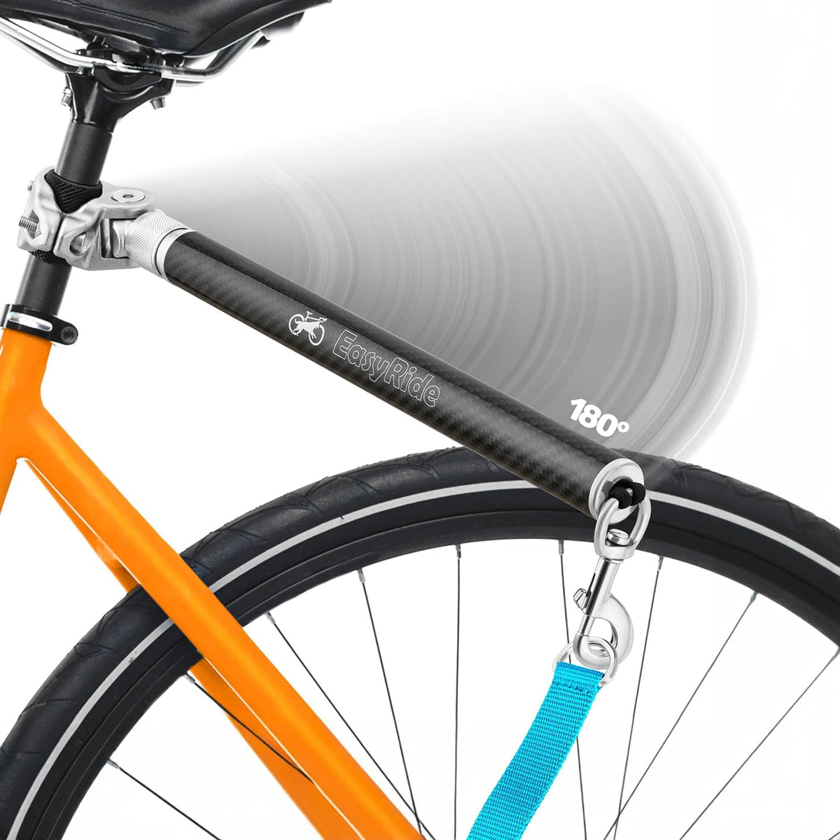 V2.0-180° Rotating Dog Bike Leash - Cyan