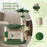 MECOOL Cat Tree for Indoor Cats 35" Tall Cat Scratching Post - 32"-Green - image 2