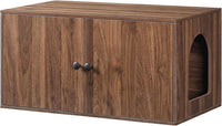 HOOBRO Cat Litter Box Enclosure - Walnut