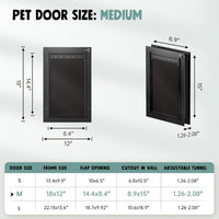 All Aluminum 3 Flaps Insulated Dog Door for Door – Essentials for Dogs - Medium - image 4