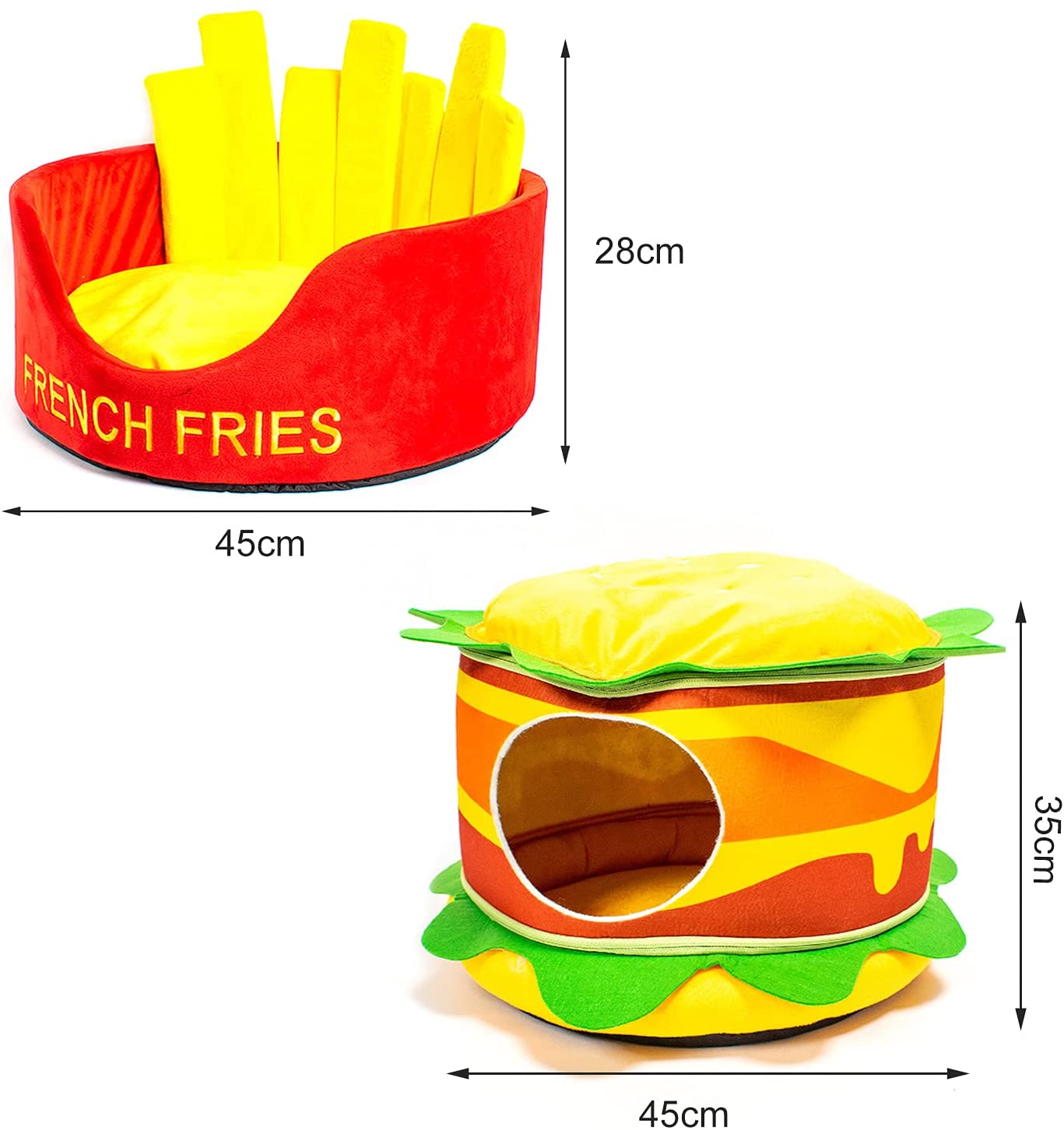 Hamburger French Fries Pet Bed - BIG FRENCHIES