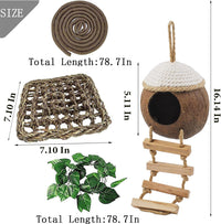 Leopard Gecko Coconut Hut with Ladder - 【Style D】 - image 3