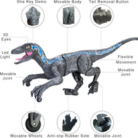 MAMABOO Remote Control Mosasaurus Dinosaur Toys for Boys Kids - Blue - image 3